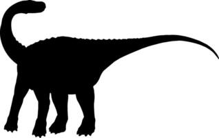 A dinosaur is silhouetted against a white background vector
