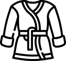 A robe with a belt on it vector