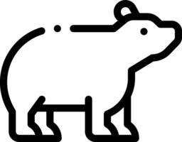 A black and white bear icon on a white background vector