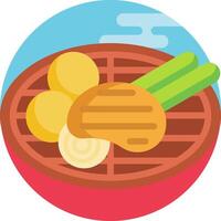 Barbecue grill icon vector