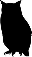 Owl silhouette on white background vector
