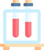 A test tube with two red liquid in it vector
