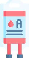 A red and blue box with a red heart on it vector