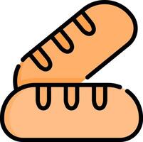 A loaf of bread with two slices of bread vector