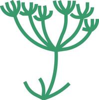 A green plant with many leaves vector