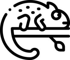A chameleon is sitting on a branch vector