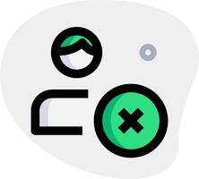 A person with a green cross on their head vector