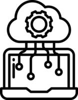 Cloud computing icon vector