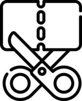 A black and white image of scissors cutting a book vector