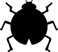 A black and white silhouette of a bug vector