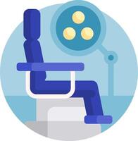 A person sitting in a chair with a light shining on them vector