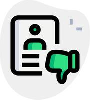 A green thumb pointing at a document with a thumb up vector
