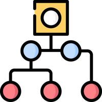 A diagram of a tree with three circles vector