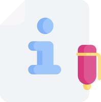 A pen and a paper with the word 1 vector