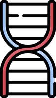 A dna strand with two lines on it vector