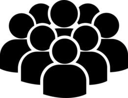 A group of people in a circle with one person in the center vector