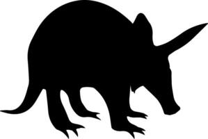 An armadillo is shown in silhouette on a white background vector