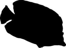 Fish silhouette on white background vector