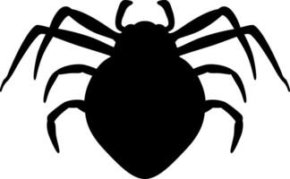 A black and white spider silhouette on a white background vector