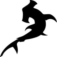 Shark silhouette on white background vector
