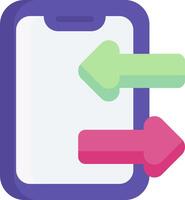 A phone with an arrow pointing to the right vector