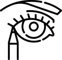 An eye with a pencil in it vector