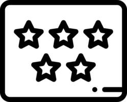 Five stars icon on a white background vector