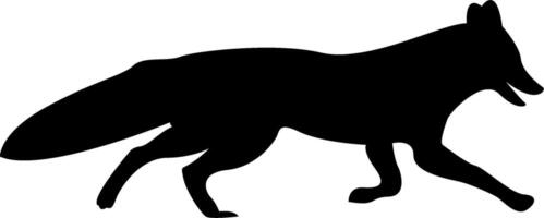 Fox silhouette clip art vector