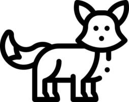 A black and white drawing of a fox vector