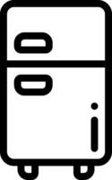 A black and white image of a refrigerator vector