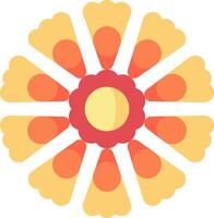 A flower with yellow and orange petals vector