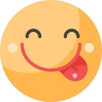 A smiling emoticion with tongue out vector