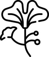 A black and white drawing of a flower vector