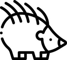 A hedgehog icon on a white background vector
