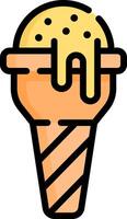 Ice cream cone icon vector