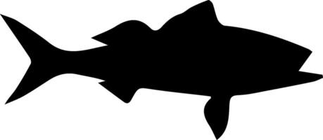A silhouette of a fish on a white background vector