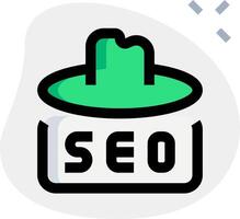 A green and white seo icon vector