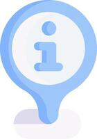 Map pin with the icon of the i vector