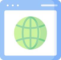 A green globe on a white background vector