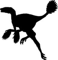 A silhouette of a bird with its wings spread vector