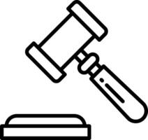 Judge hammer icon vector