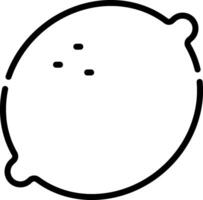 A lemon icon with a dot in the middle vector