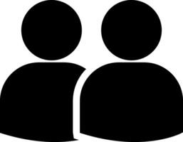 Two people icon on a white background vector