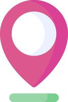 A pink location marker with a white circle vector