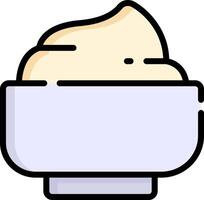 Ice cream in a bowl icon vector