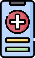 A medical file with a cross on it vector