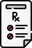 A prescription form with a check mark on it vector