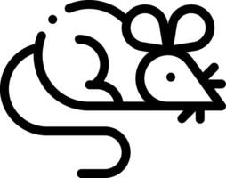 A black and white rat icon on a white background vector