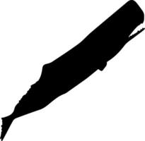 A silhouette of a whale with its mouth open vector