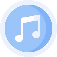 A music note icon in a circle vector